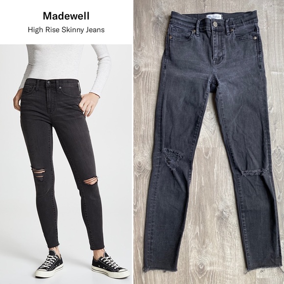 Madewell Denim - MADEWELL High-riser Skinny Jeans Sea Black 24